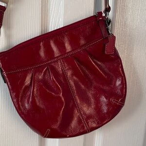 Coach Deep Red Leather Crossbody Bag